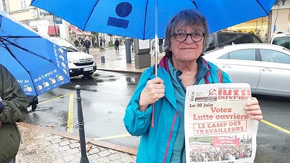 Illustration Véronique Gélinaud, la lutteuse ouvrière dans la première circonscription de l’Indre