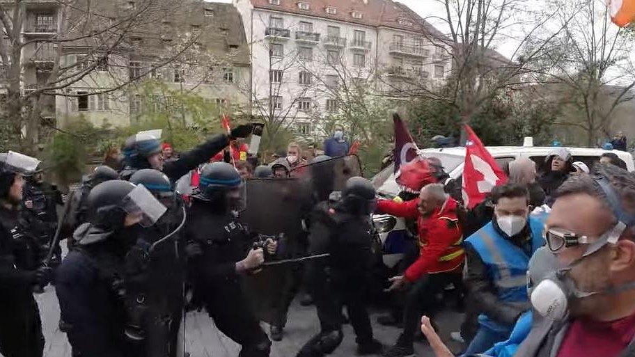 Illustration - Violences policières contre le service d’ordre intersyndical