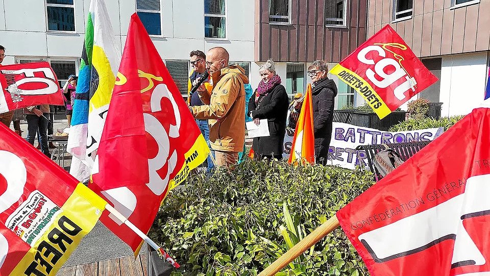 Illustration - Manifestation des inspecteurs du travail