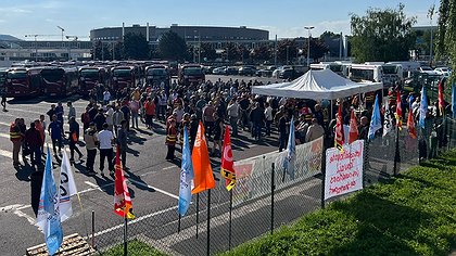 Illustration Une grève d'avertissement