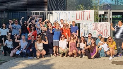 Illustration En grève contre les classes surchargées !