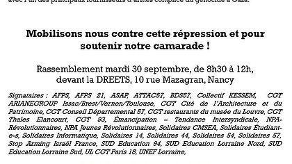 Illustration Non à la répression syndicale en Moselle