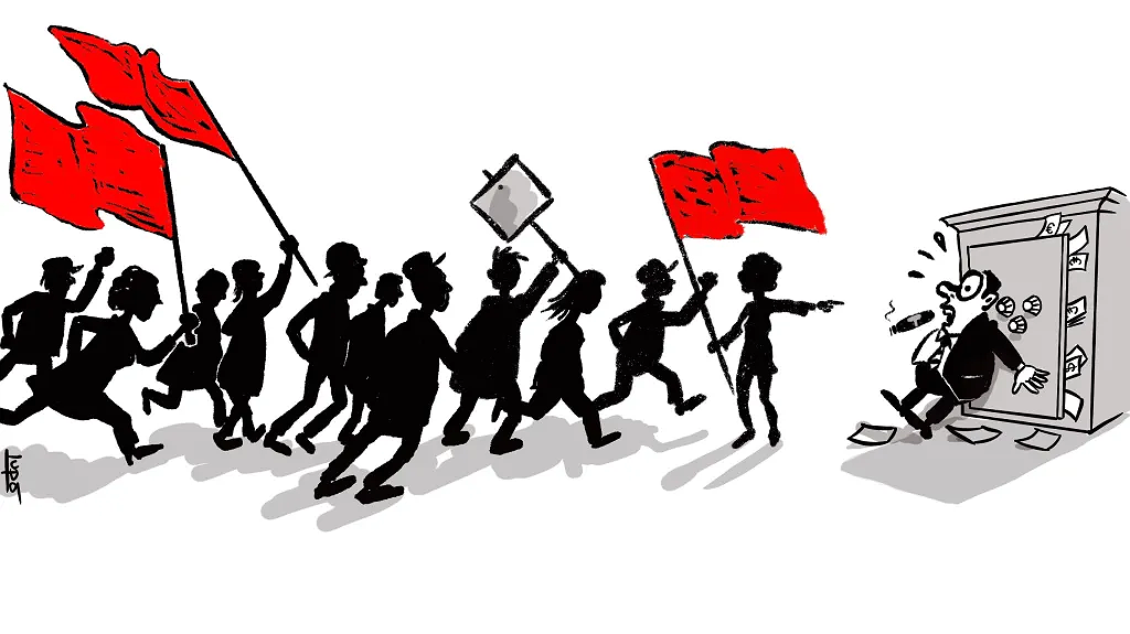 Illustration - grèves pour les salaires