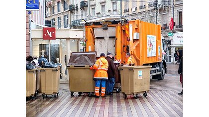 Illustration Les éboueurs montrent la voie