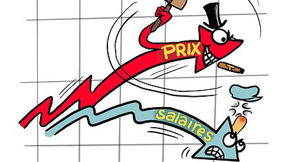 Illustration le gasoil augmente, nos salaires doivent suivre !