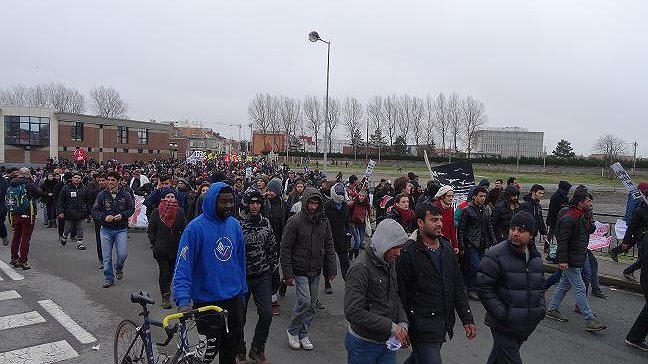 Illustration - manifestation de soutien aux réfugiés