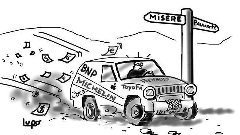 Illustration - les pays pauvres servent de terrain de jeu