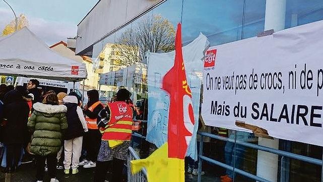 Illustration - “On ne veut pas de crocs  ni de polaires mais du salaire !”