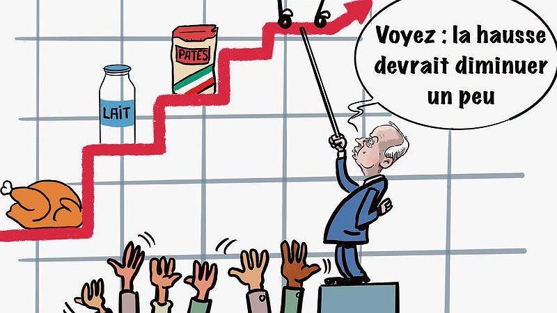 Illustration - le ministre pérore, les prix augmentent