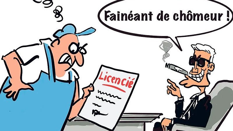 Illustration - les chômeurs ne sont pas des profiteurs !