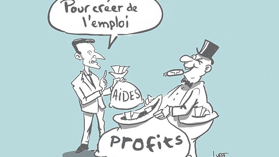 Illustration - l’argent public coule à flots vers lesactionnaires