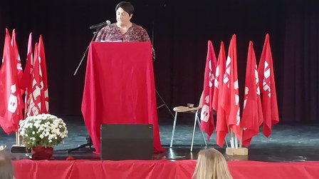 Illustration Fête de Lutte ouvrière à Dijon : allocution de Claire Rocher