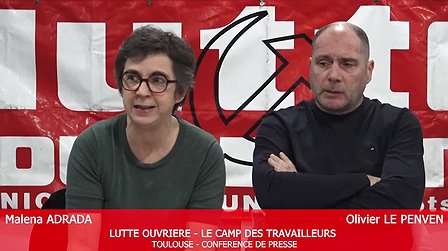 Illustration Conférence de presse de la liste "Lutte ouvrière - Le camp des travailleurs" à Toulouse