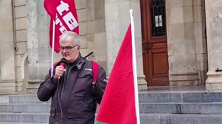 Illustration Au rassemblement hebdomadaire du samedi (le 18 avril) en soutien aux Palestiniens